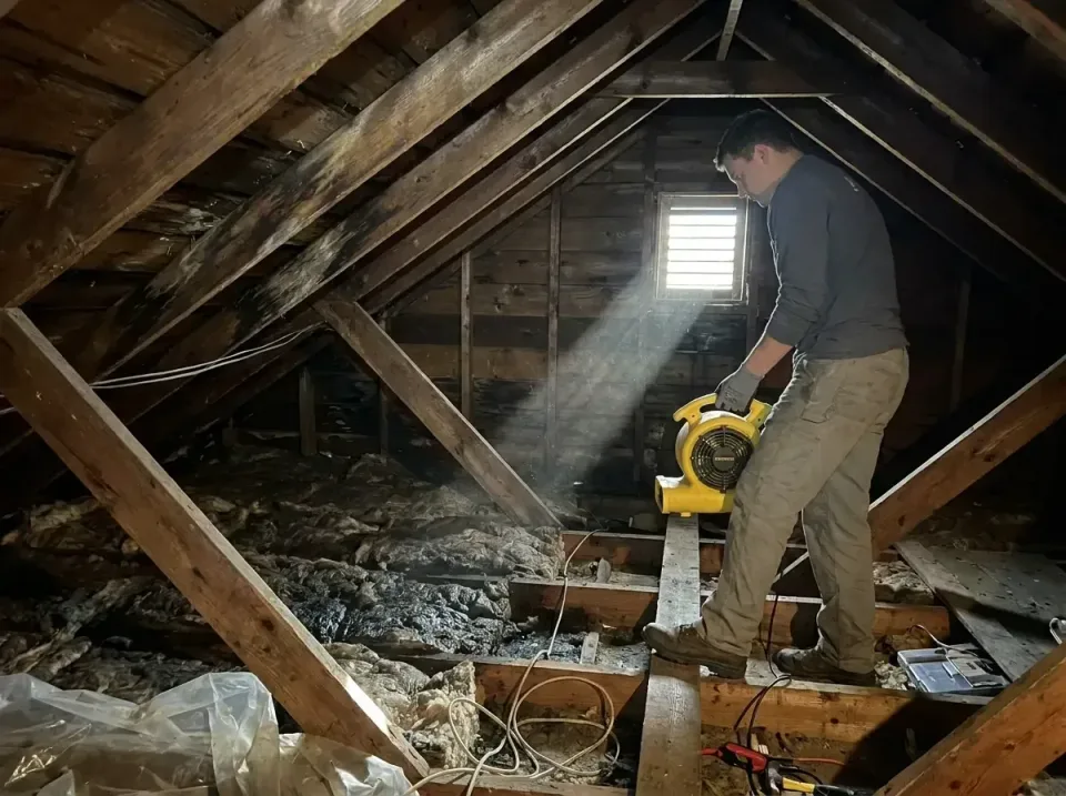 attic-water-damage-drying-proc-007 — frequently asked questions, Emergency Water Extraction & 24/7 Flood Response in De Quee…